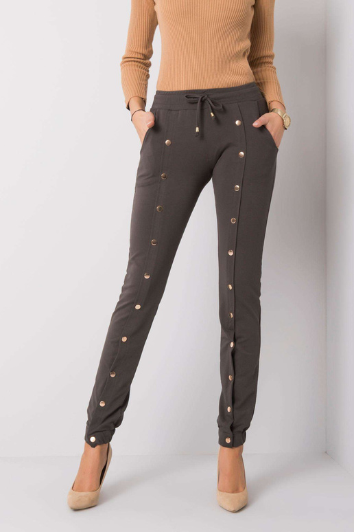 Tmavé khaki kalhoty Limma
