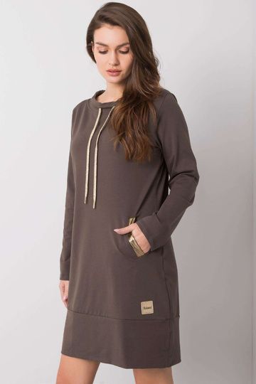 Tmavé khaki šaty od Holly 2