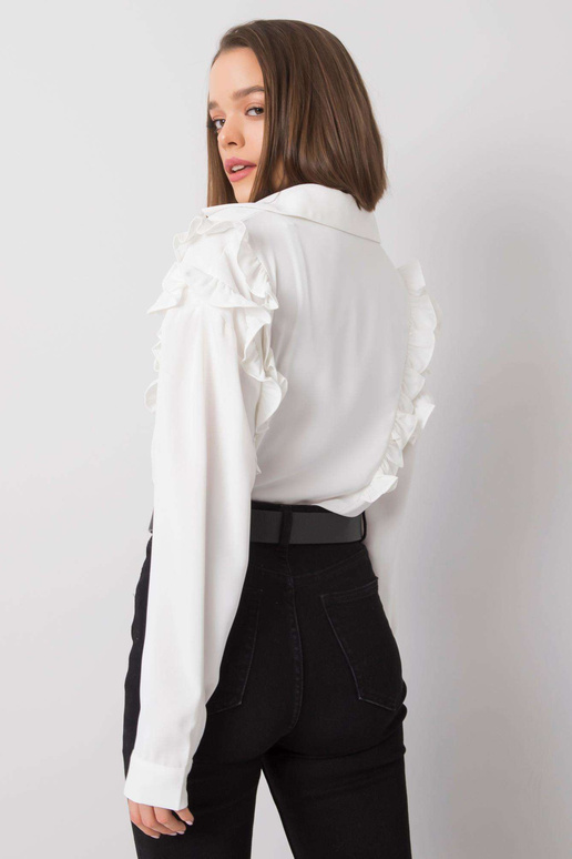 Ecru košile s volánky Layla OCH BELLA