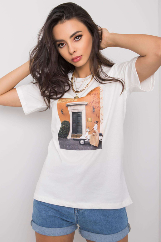 Bílé tričko s potiskem Gloria Bílé tričko s potiskem Gloria