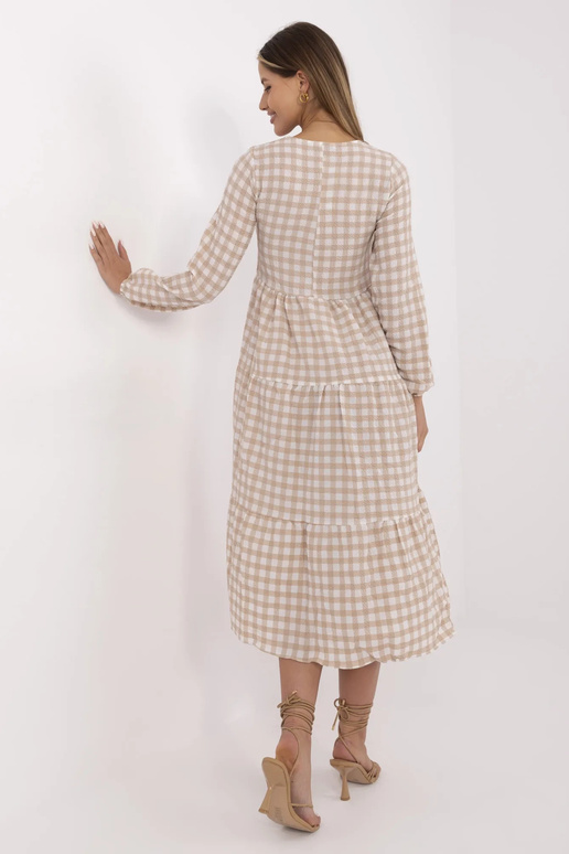 Béžové kostkované šaty Pasadena RUE... Béžové kostkované šaty Pasadena RUE...