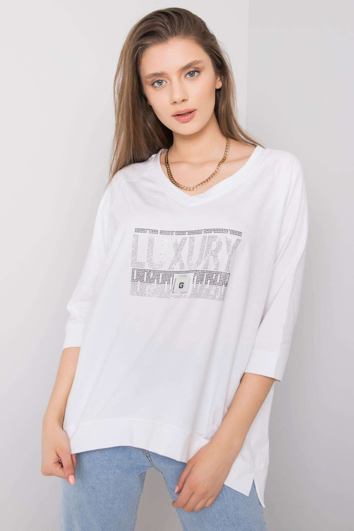 Bílá halenka s aplikací Tinsley