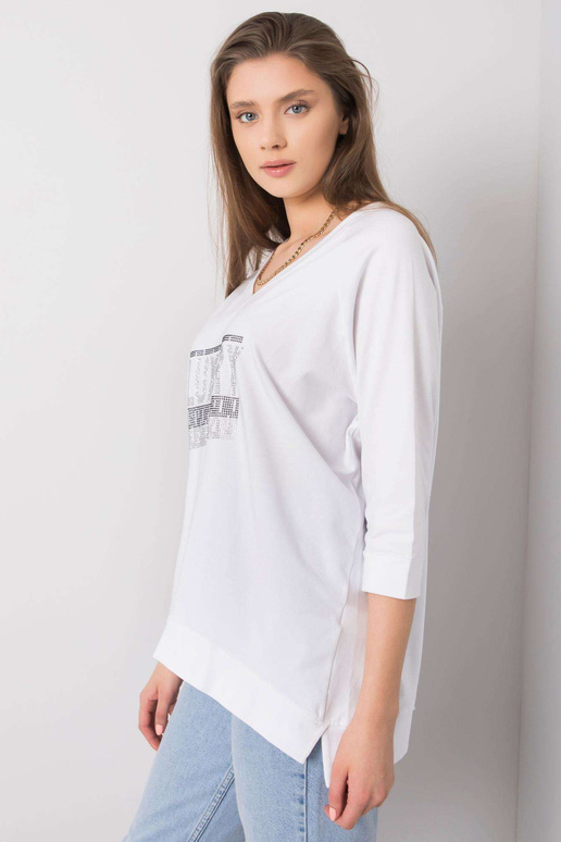 Bílá halenka s aplikací Tinsley