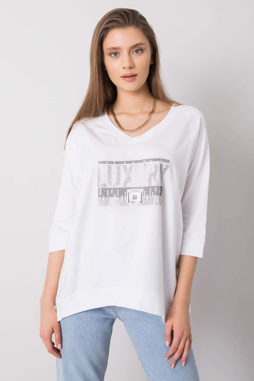 Bílá halenka s aplikací Tinsley