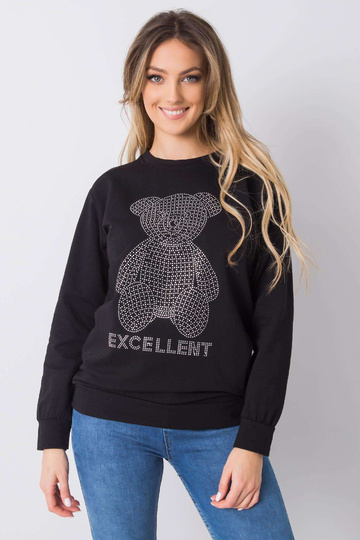 Černá mikina s nášivkou Darla