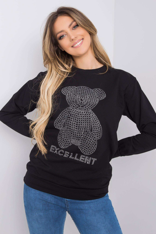 Černá mikina s nášivkou Darla