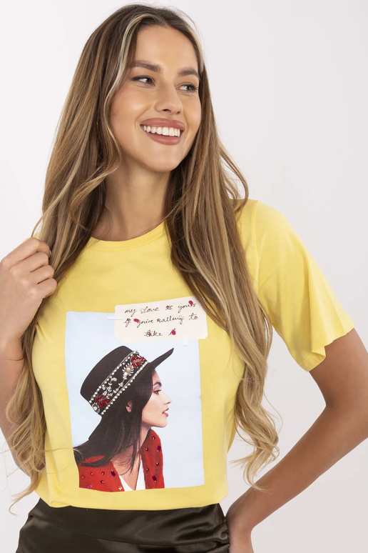 Žluté tričko s aplikací North Žluté tričko s aplikací North