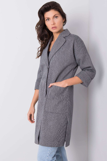 Šedý kostkovaný kabát Calla