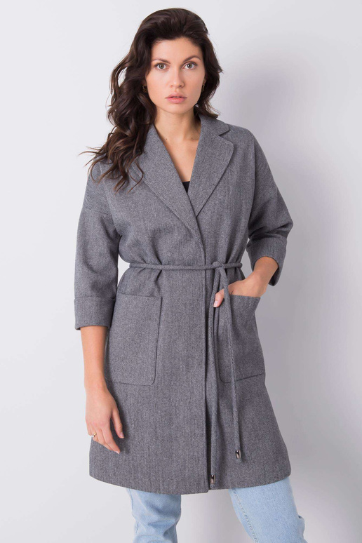 Šedý kostkovaný kabát Calla