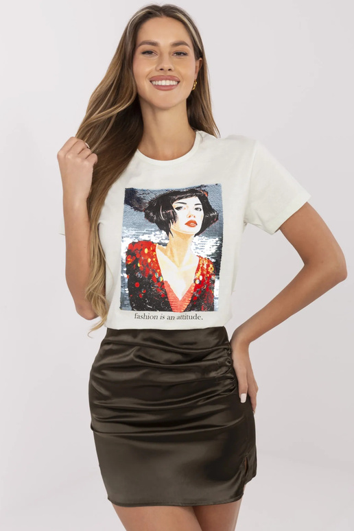 Mintové tričko s nášivkou Alaine Mintové tričko s nášivkou Alaine