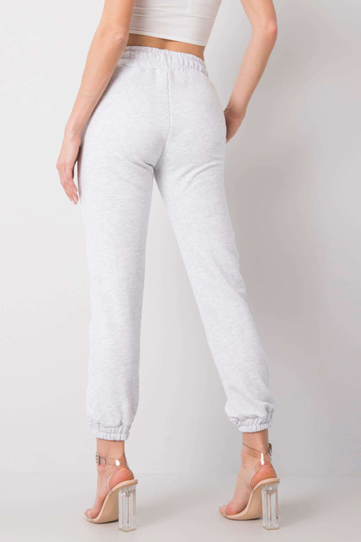 Světle šedé melanžové kalhoty Agueda...