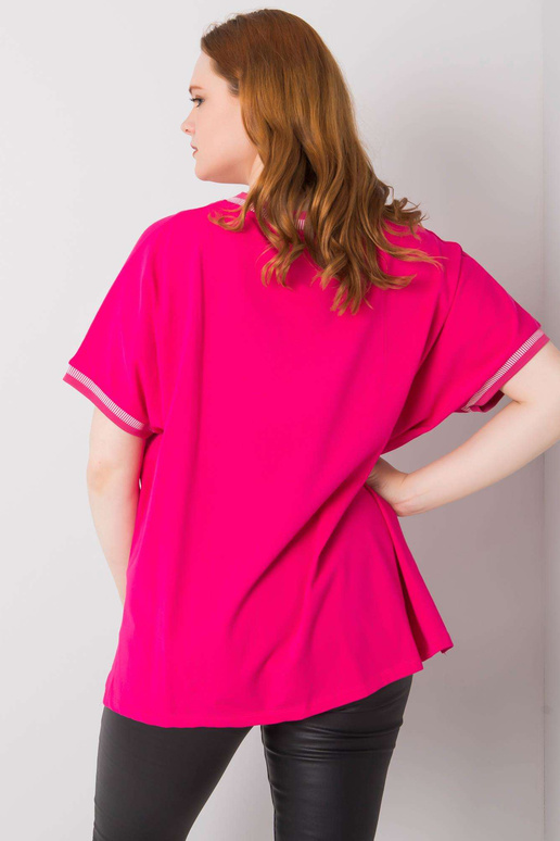 Fuchsiová halenka plus velikosti s...