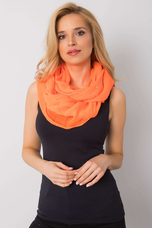 Fluo oranžový komínek s lesklou nášivkou