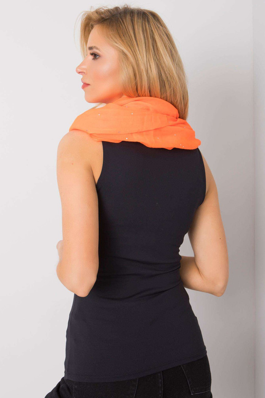 Fluo oranžový komínek s lesklou nášivkou