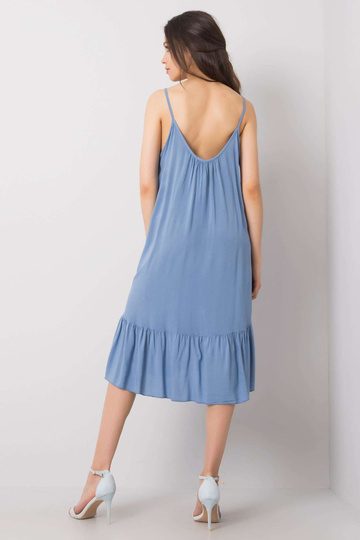 Modré volánové šaty Madilyn...