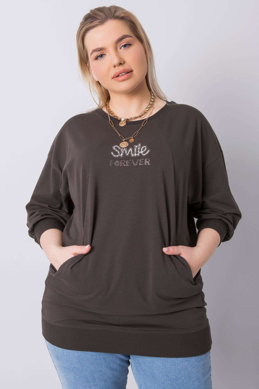 Tmavá khaki halenka plus size...