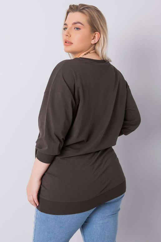 Tmavá khaki halenka plus size...