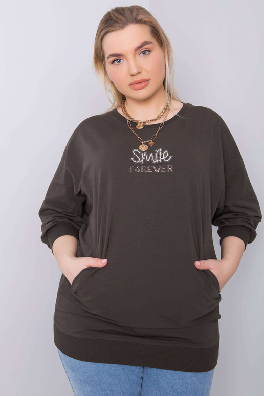 Tmavá khaki halenka plus size...