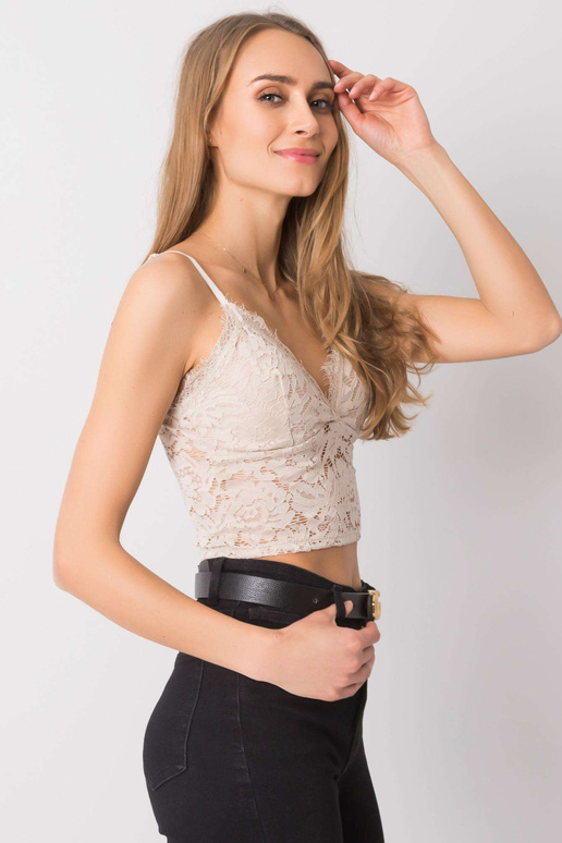 Béžový krajkový top Zorinne OCH BELLA