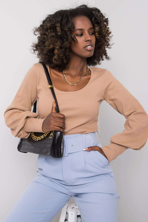 Tmavě béžová ležérní halenka Elsie...