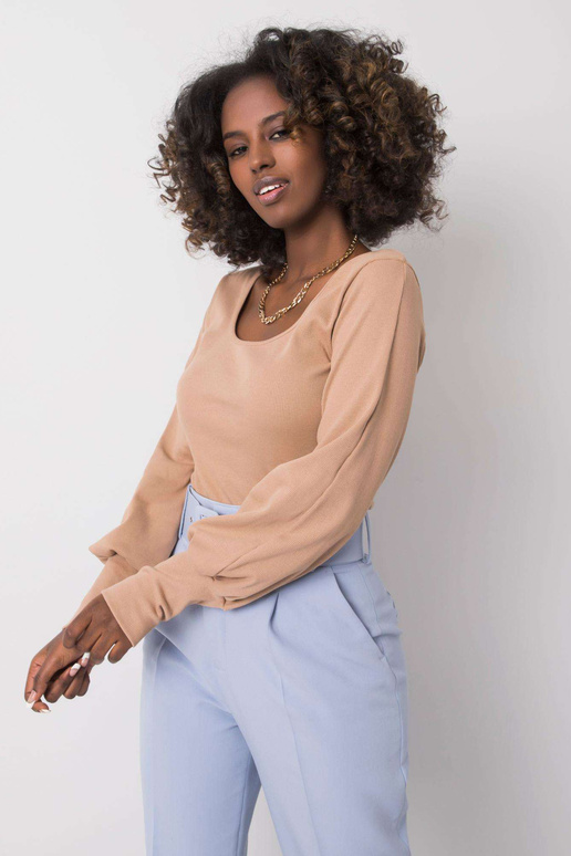 Tmavě béžová ležérní halenka Elsie...