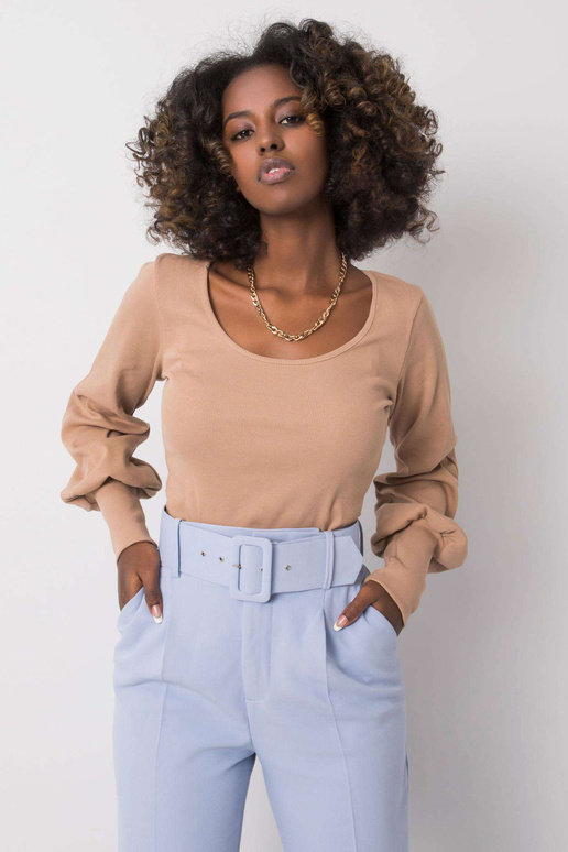 Tmavě béžová ležérní halenka Elsie...