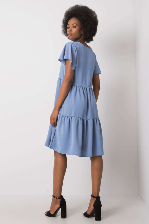 Modré volánové šaty Manette RUE PARIS