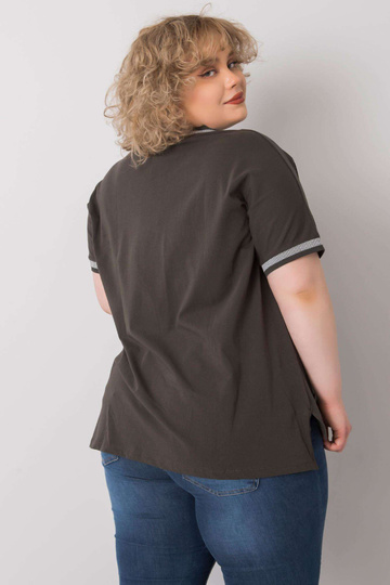 Tmavá khaki halenka plus...