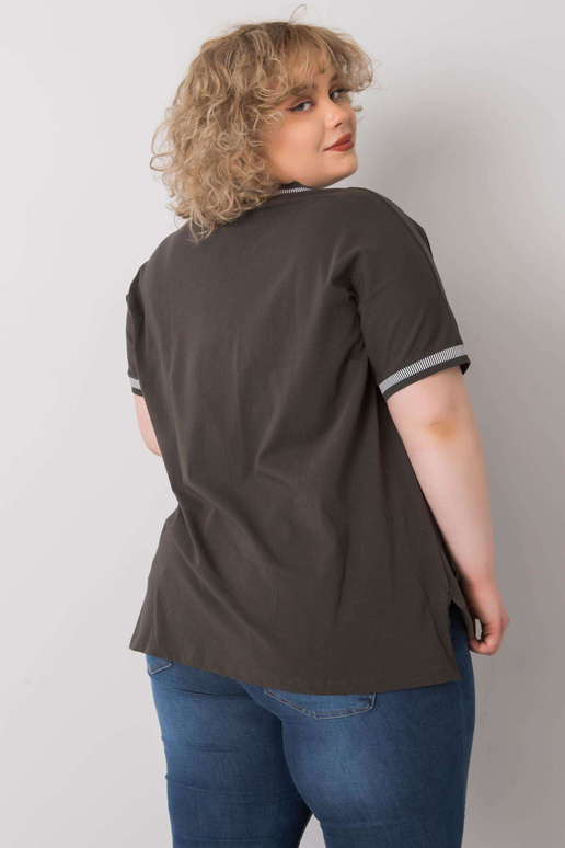 Tmavá khaki halenka plus size...