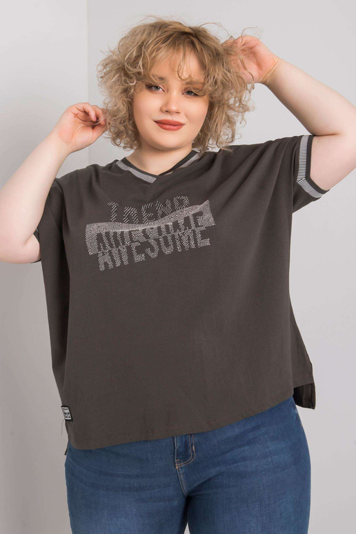 Tmavá khaki halenka plus size...