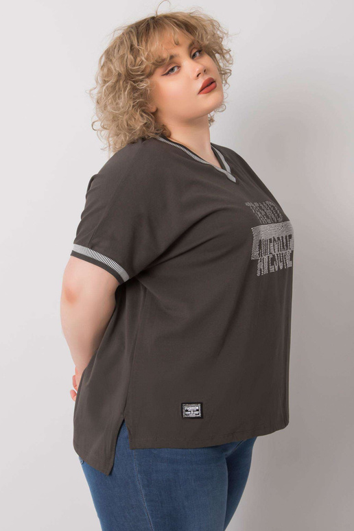 Tmavá khaki halenka plus size...