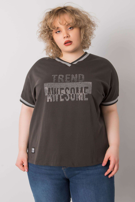 Tmavá khaki halenka plus size...