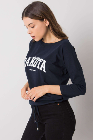 Tmavě modrá halenka s... 2