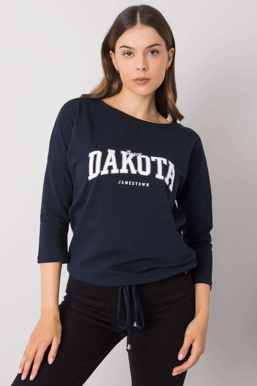 Tmavě modrá halenka s potiskem Rosita...