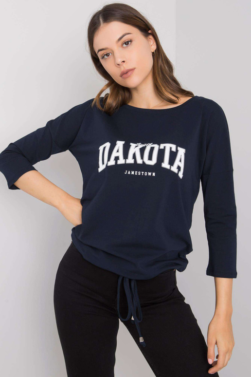 Tmavě modrá halenka s potiskem Rosita...