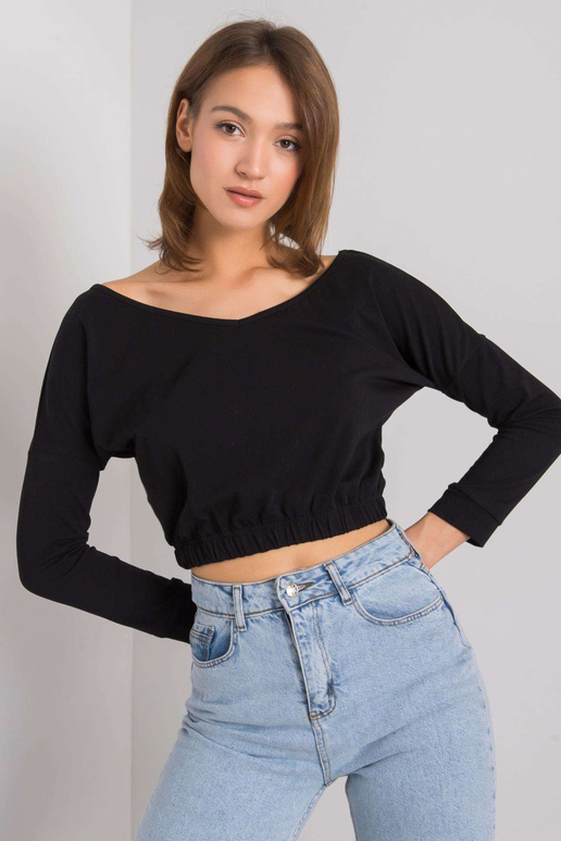 Černá bavlněná halenka Jaycee RUE PARIS