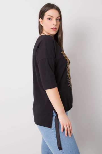 Černá halenka plus size s...