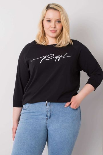 Černá halenka s nápisem Rosie