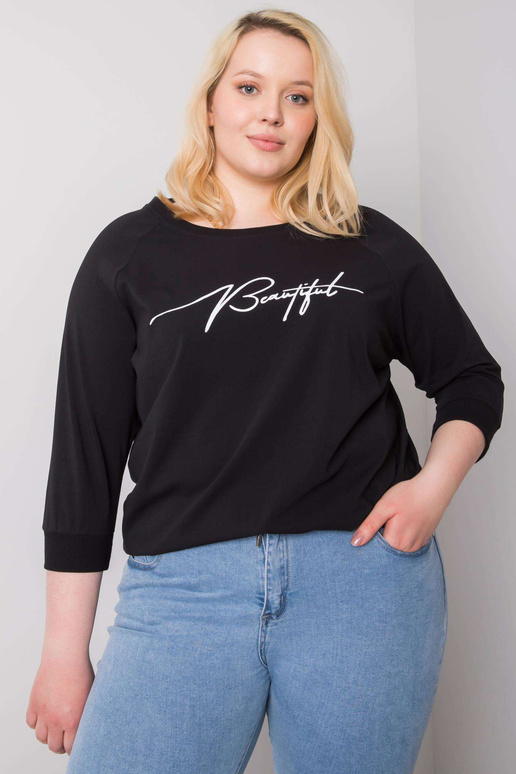 Černá halenka s nápisem Rosie