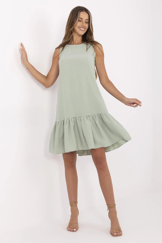 Světle zelené volánové šaty Jossie...