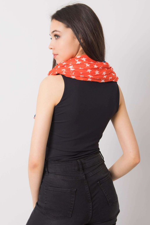 Červený a tmavě modrý pléd s potiskem