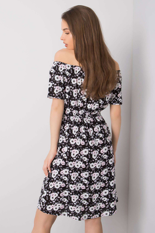 Černé květinové šaty Savona SUBLEVEL