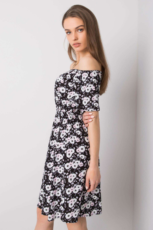Černé květinové šaty Savona SUBLEVEL