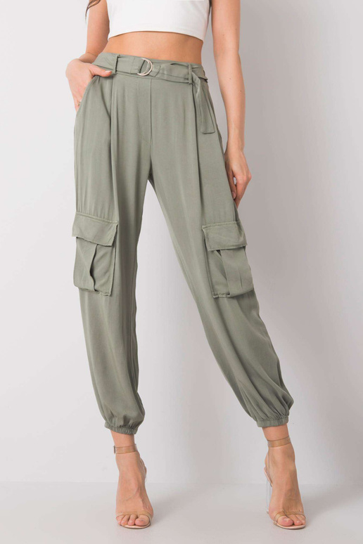 Khaki kalhoty Lorrita OCH BELLA