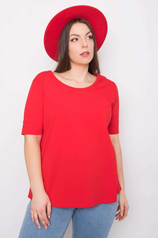 Červené extra velké bavlněné tričko...