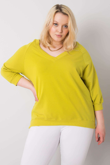 Světle zelená mikina větší...