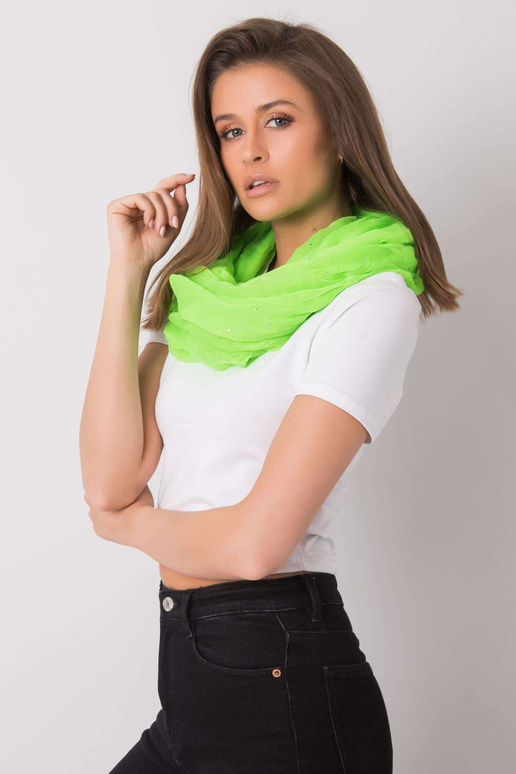 Fluo zelený komín s lesklou nášivkou