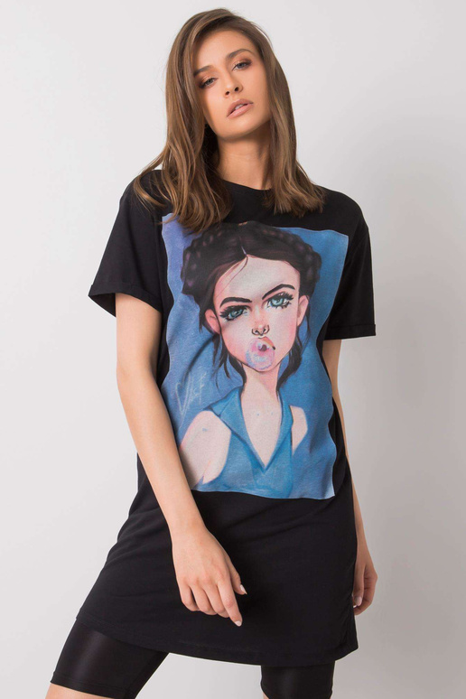 Černá tunika s potiskem Eira SUBLEVEL