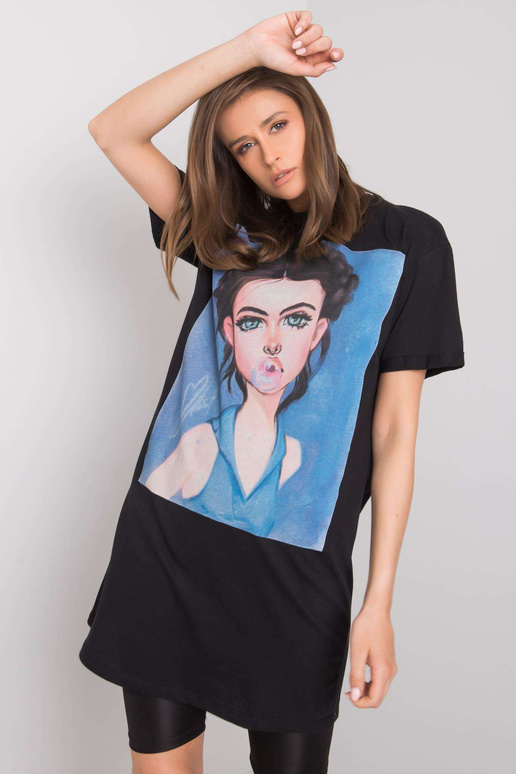 Černá tunika s potiskem Eira SUBLEVEL