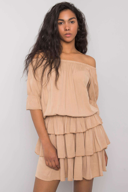 Velbloudí šaty s volánky Malia OCH BELLA